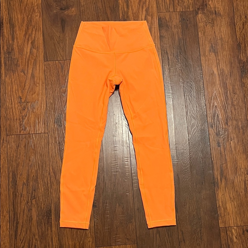 Orange 25”  lululemon wonder under leggings